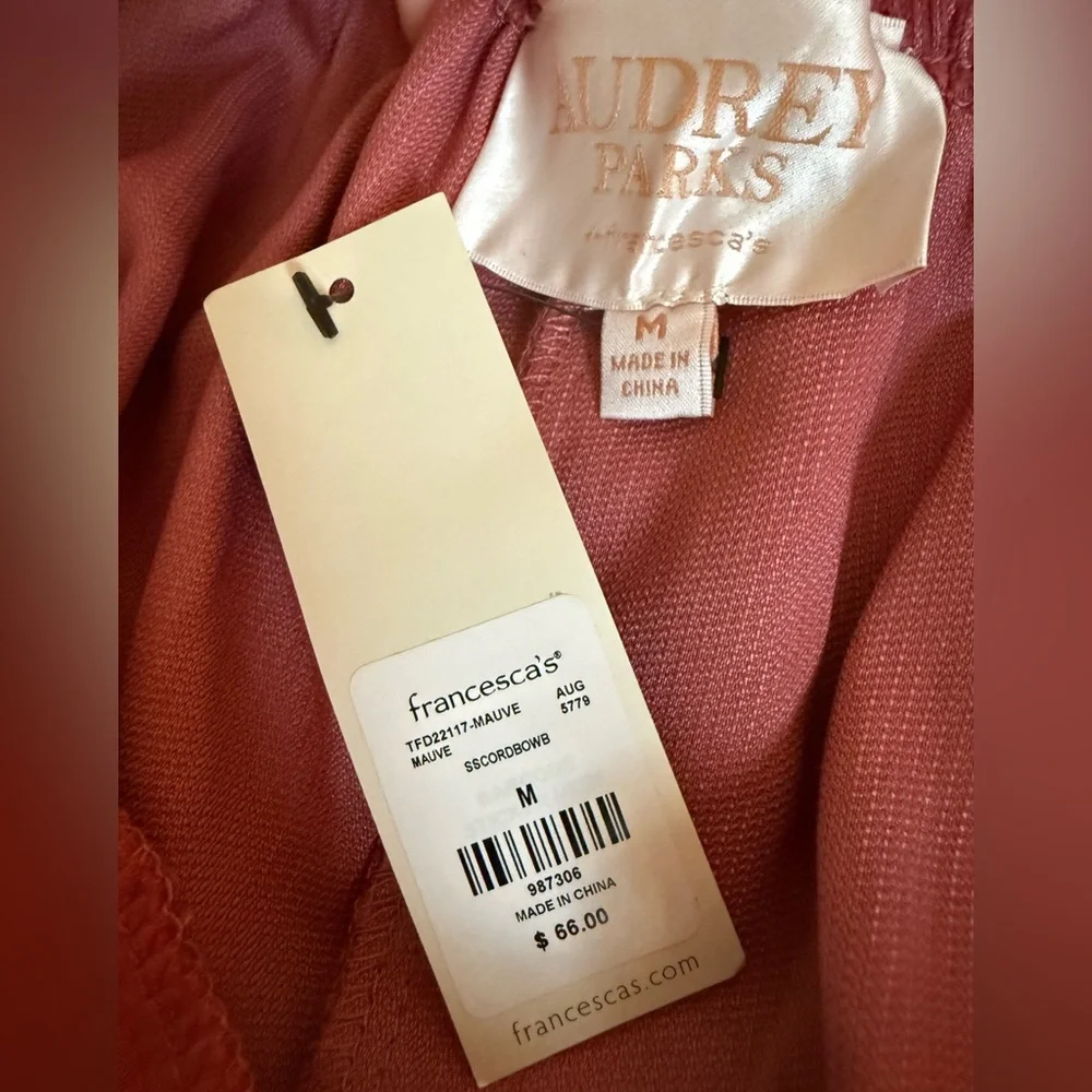 Francesca's Collections Pink Puff Sleeve Dress Medium - Picture 2 of 7